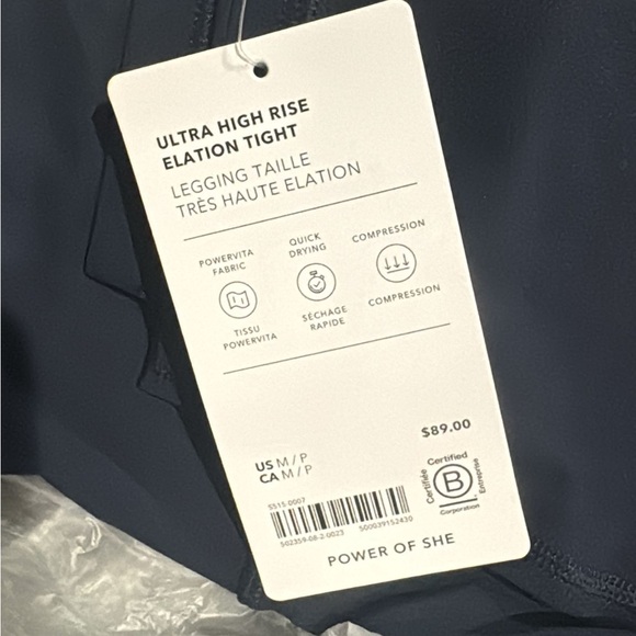 Athleta ELATION ULTRA HIGH RISE LEGGING // Navy #502359 - Picture 11 of 16